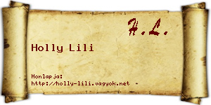 Holly Lili névjegykártya