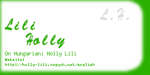lili holly business card